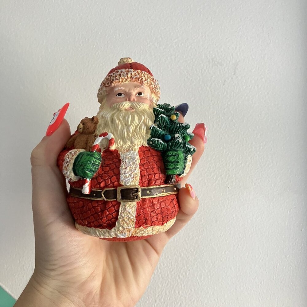 Legend‎ Of St Nicholas Sculptstone Santa Christmas Tree Figurine Russ Berrie Red